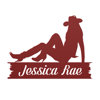 Cowgirl Nameplate