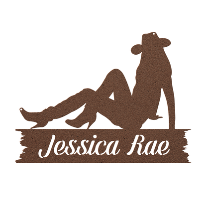 Cowgirl Nameplate